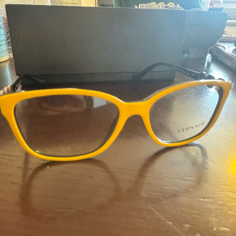 Versace Women's Glasses in Vibrant Yellow